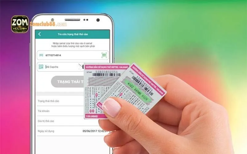 Nạp qua thẻ cào điện thoại ZomClub